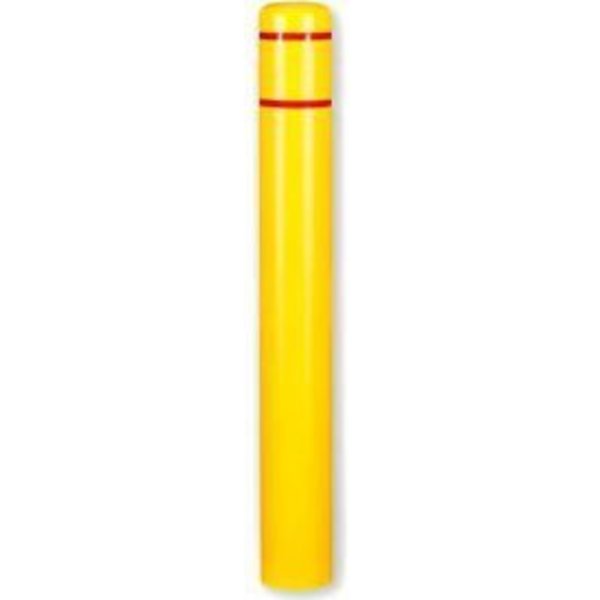 Post Guard Post Guard® Bollard Cover CL1386-A, 7"Dia. X 60"H, Yellow W/Red Tape CL1386-A